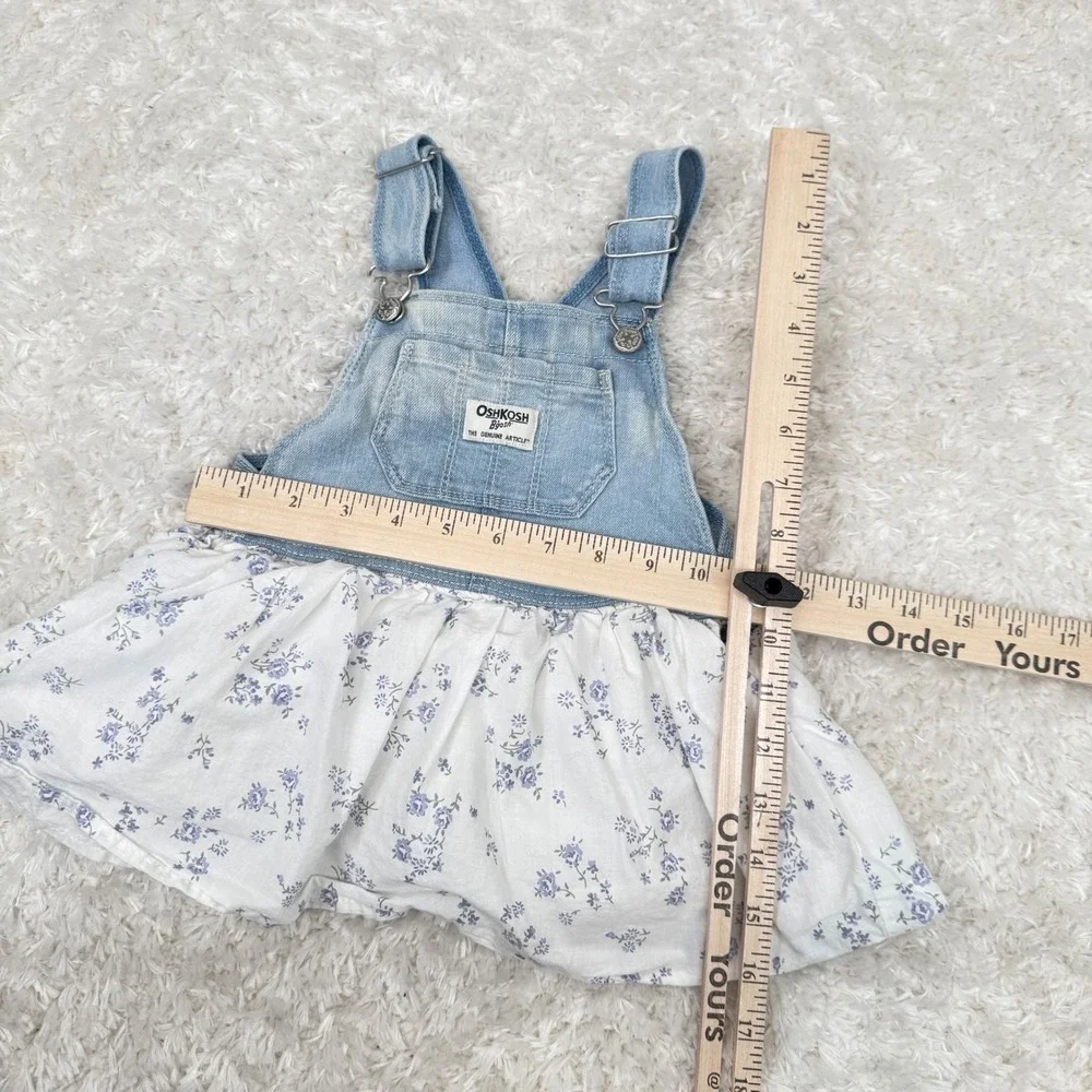 OshKosh B'Gosh 18M Girl's Overall Dress Floral Boho Jumper Ana Vine Casual
